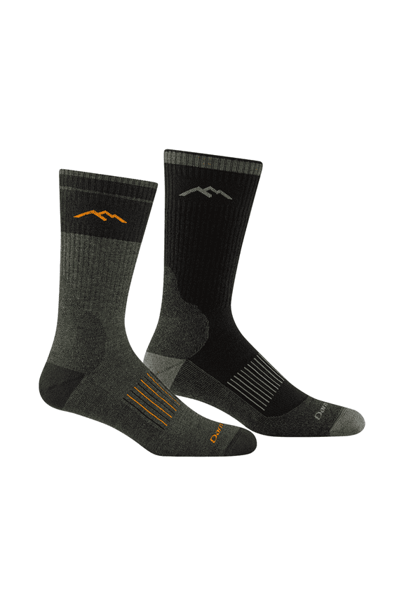 Darn Tough Hunting Boot Sock – Heavyweight Forest & Midweight Charcoal, Large (Variety Pack)