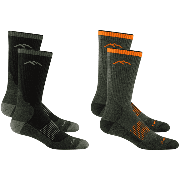 Darn Tough Men's Hunting Boot Midweight with Cushion, Forest & Charcoal, Medium