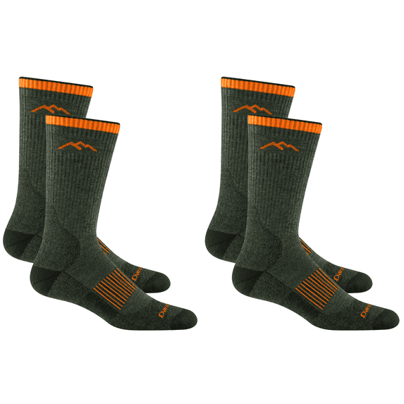 Darn Tough Men’s Hunting Boot Sock, Midweight Cushion, Forest, X Large (2-Pack)