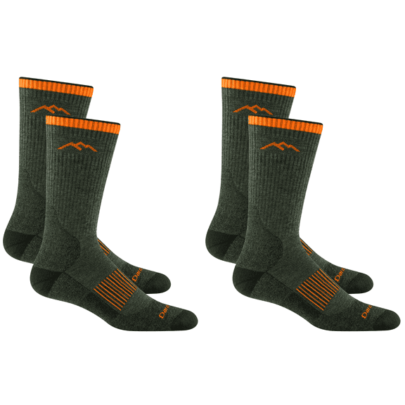 Darn Tough Men’s Hunting Boot Sock, Midweight Cushion, Forest, X Large (2-Pack)