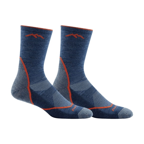 Darn Tough Men's Light Hiker Micro Crew Lightweight with Cushion Sock (Style 1972) - Blue/Denim, Medium (2-Pack)
