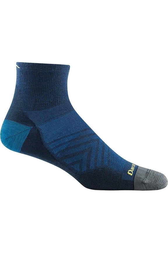 Darn Tough Men's Run Quarter Ultra-Lightweight Running Socks, Large Size, Eclipse