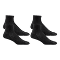 thumbnail image 1 of Darn Tough Men's Run Quarter Ultra-Lightweight Running Socks with Cushion, Medium Size, Black (Pack of 2), 1 of 6