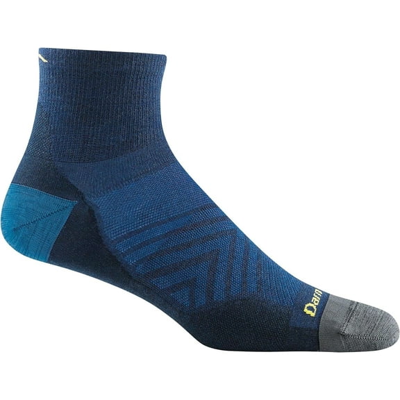 Darn Tough Men's Run Quarter Ultra-Lightweight Running Socks, X-Large Size, Eclipse