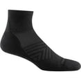 thumbnail image 1 of Darn Tough Men's Run Quarter Ultra-Lightweight Running Socks with Cushion, Large Size, Black, 1 of 5