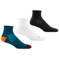 thumbnail image 1 of Darn Tough Men's Run Variety Pack Quarter Ultra-Lightweight Running Socks with Cushion, Large Size, Black, White, & Dark Teal Variety Pack, 1 of 8