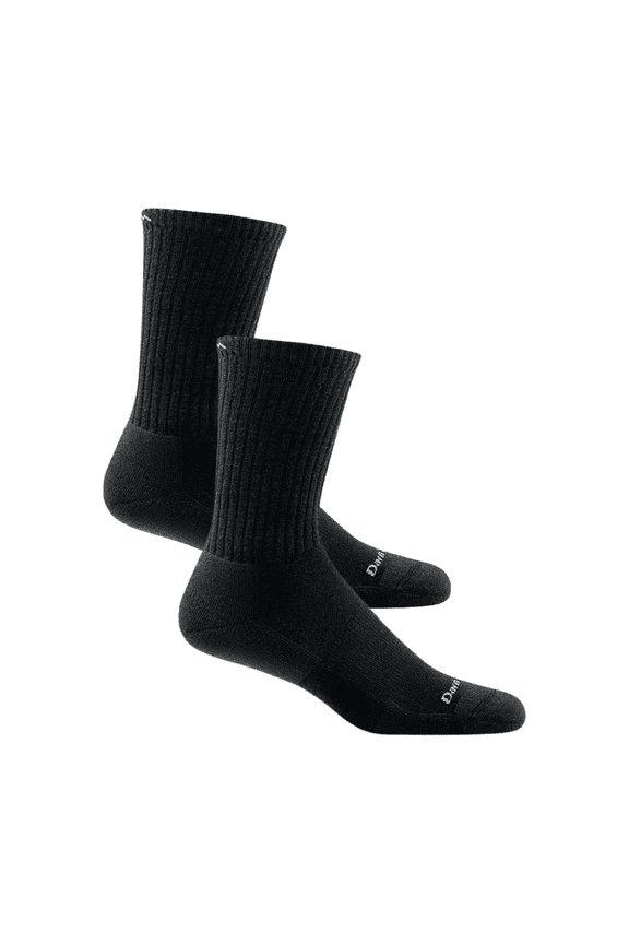 Darn Tough Men's The Standard Crew Lightweight with Cushion,Black, Large