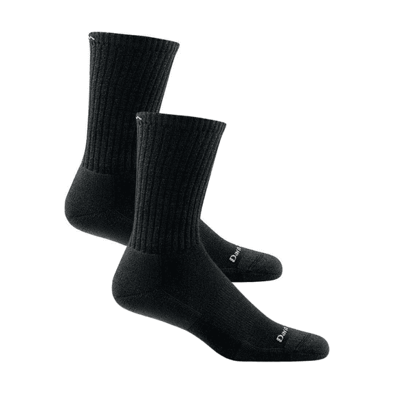 Darn Tough Men's The Standard Crew Lightweight with Cushion,Black, Large