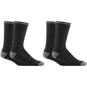 Darn Tough Mens Work John Henry Boot Midweight Socks with Cushion, Medium Size, Gravel 2-Pack