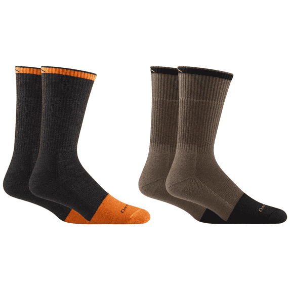 Darn Tough Men's Work Steely Boot Variety Pack Midweight Socks with Full Cushion Toe Box, Large Size, Graphite / Timber Variety Pack