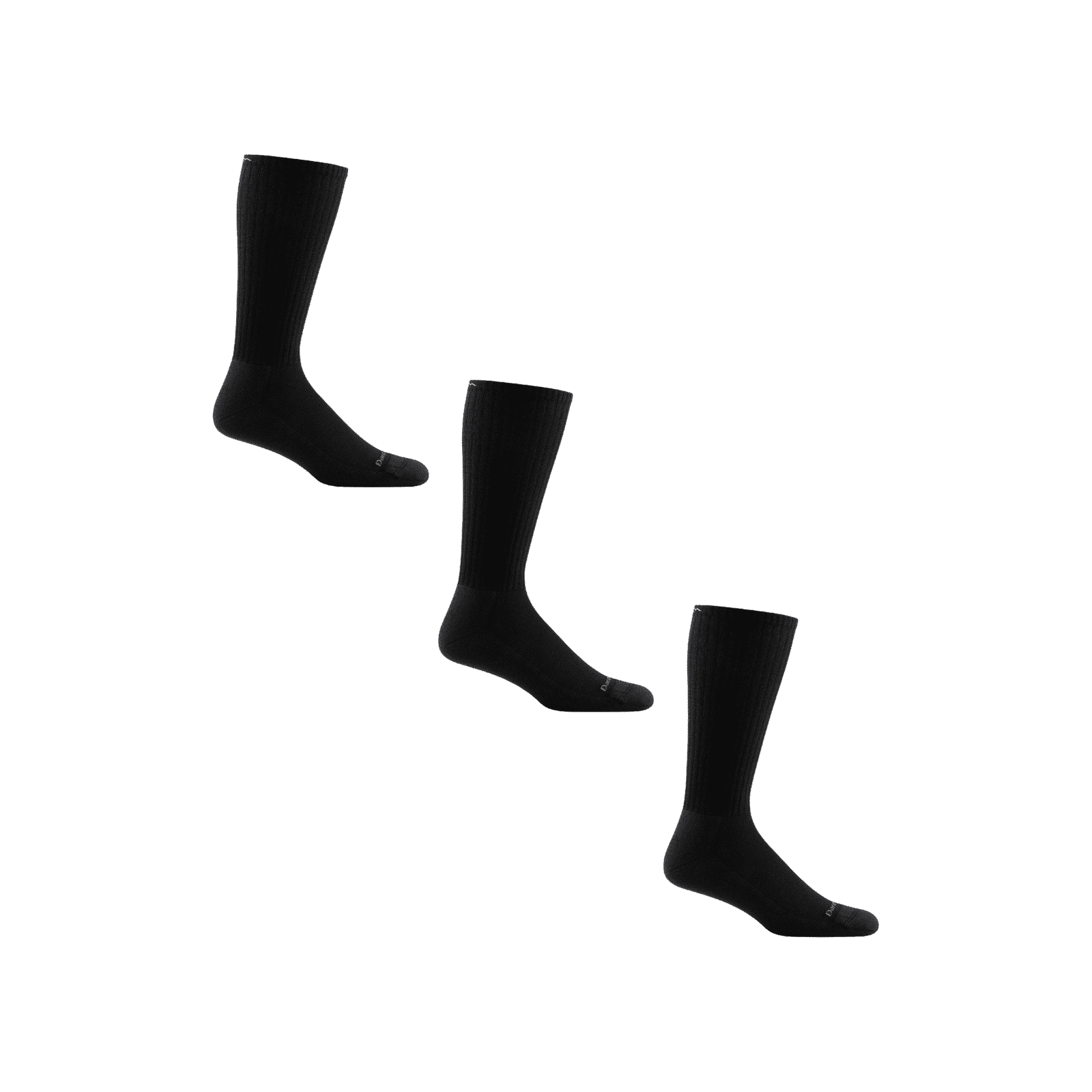 Darn Tough The Standard Mid-Calf Lightweight, Black, Large (3-Pack