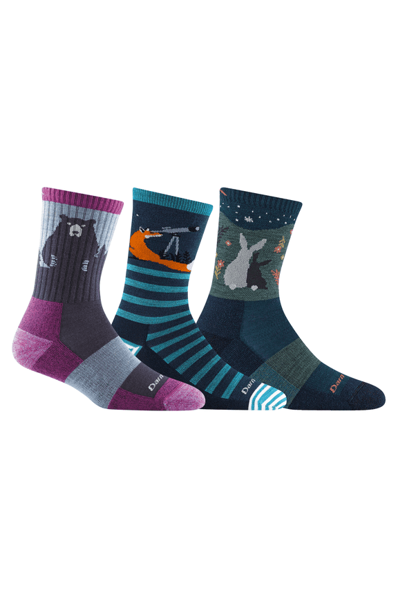 Darn Tough Ultimate Animal Lightweight Hiking Socks, Medium (Variety Pack)