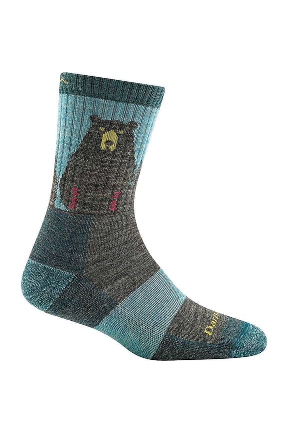 Darn Tough Women's Bear Town Micro Crew Light Cushion Blue Sock