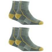 Darn Tough Womens Hike Quarter Midweight Hiking Socks with Cushion, Medium Size, Sage 2-Pack