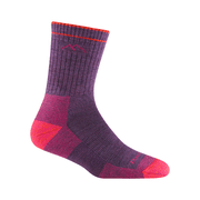 Darn Tough Womens Hiker Micro Crew Midweight with Cushion Sock, Purple/Plum Heather, Medium