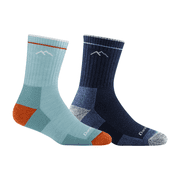 Darn Tough Womens Hiker Micro Crew Midweight with Cushion Socks, Glacier & Eclispe, Medium Variety Pack