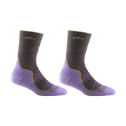 Darn Tough Womens Light Hiker Micro Crew Lightweight with Cushion Sock Beige/Taupe, Medium 2-Pack