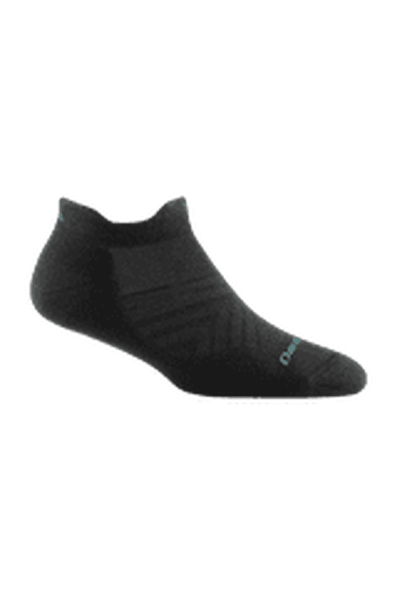 Darn Tough Women's Run Coolmax No Show Tab Ultra-Lightweight Running Socks with Cushion, Large Size, Black
