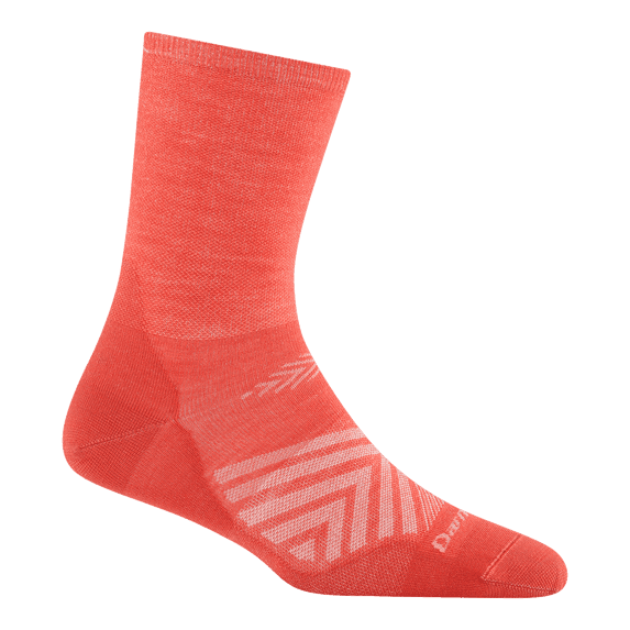 Darn Tough Women's Run Micro Crew Ultra-Lightweight Socks, Coral, Medium