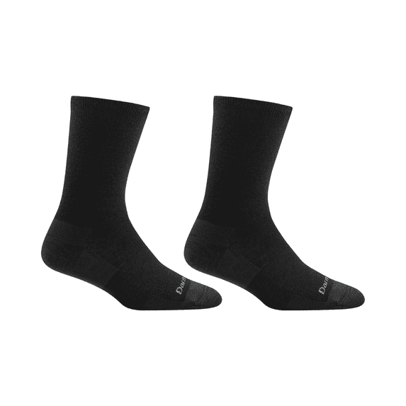 Darn Tough Women's Solid Basic Crew Lightweight Sock (Style 6012) - Black, Small (2-Pack)