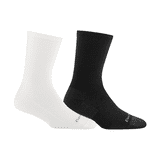 Darn Tough Women's Solid Basic Crew Lightweight Socks, White & Black ...
