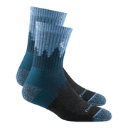 Darn Tough Womens Treeline Micro Crew Midweight with Cushion, Blue, Medium