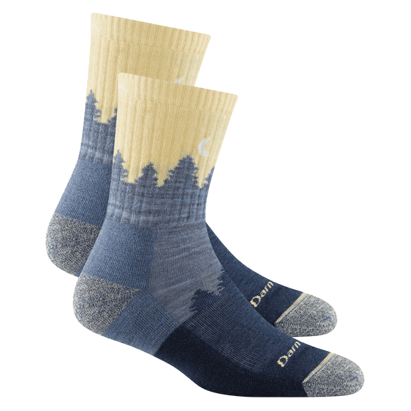 Darn Tough Women's Treeline Micro Crew Midweight with Cushion, Light Denim, Medium