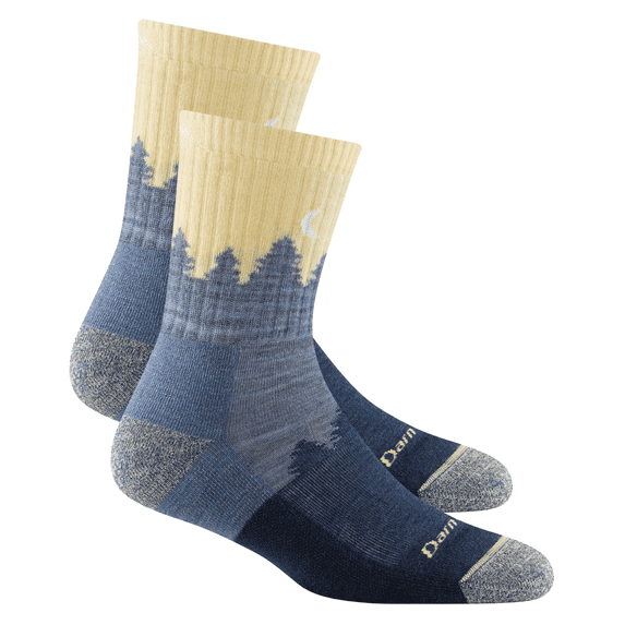 Darn Tough Women's Treeline Micro Crew Midweight with Cushion, Light Denim, Medium