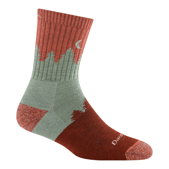 Darn Tough Women's Treeline Micro Crew Midweight with Cushion Hiking Socks, Canyon, Small