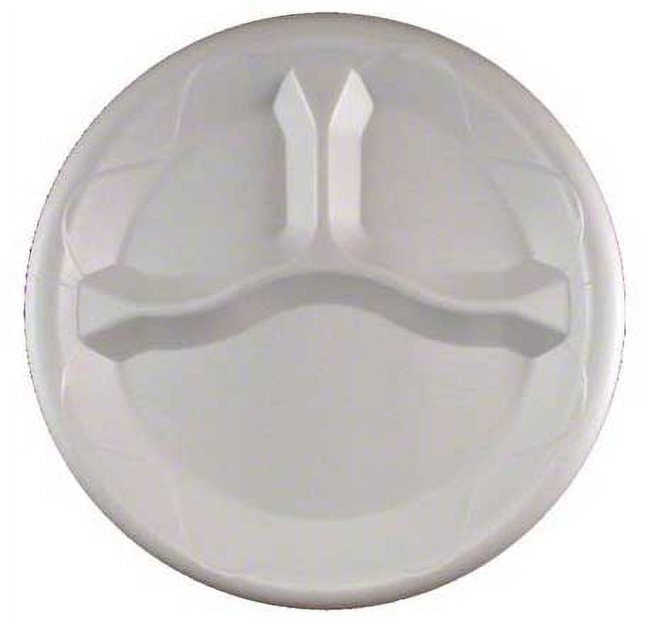 Plate 9X0.812 IN Polystyrene Foam White Round 500/Case