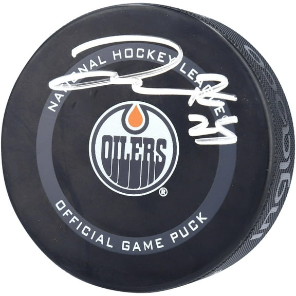 Darnell Nurse Edmonton Oilers Autographed 2021 Model Official Game Puck - Fanatics Authentic Certified