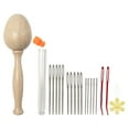 thumbnail image 1 of Darning Egg for Socks Wood Darning Egg and Needle Thread for Socks Clothes Adult Kid DIY Handicraft Home Sewing Tool, 1 of 8