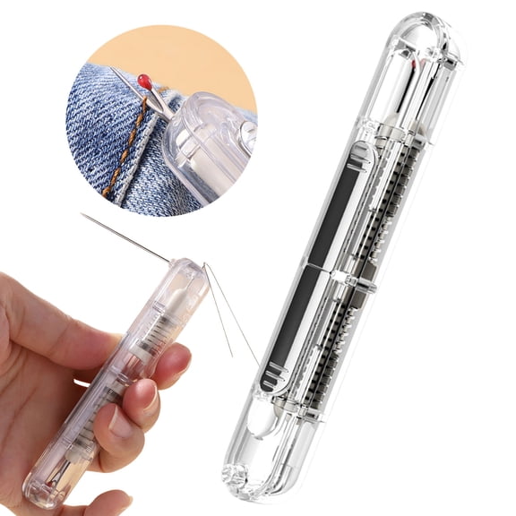 Darning Needle Crochet DIY Craft Needle Threaders 2 In 1 Needle Threader Seam Threading And Thread Remover Tools Stretchable Seam For Hand Sewing Repair Clothing