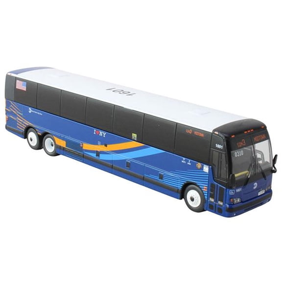 Daron DARNY2075 MTA Express Service Prevost X3-45 Commuter Coach Model Bus, Blue