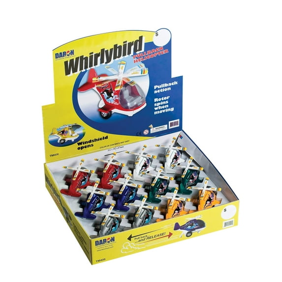 Daron Whirley Bird Pullback Helicopter 12 Pieces