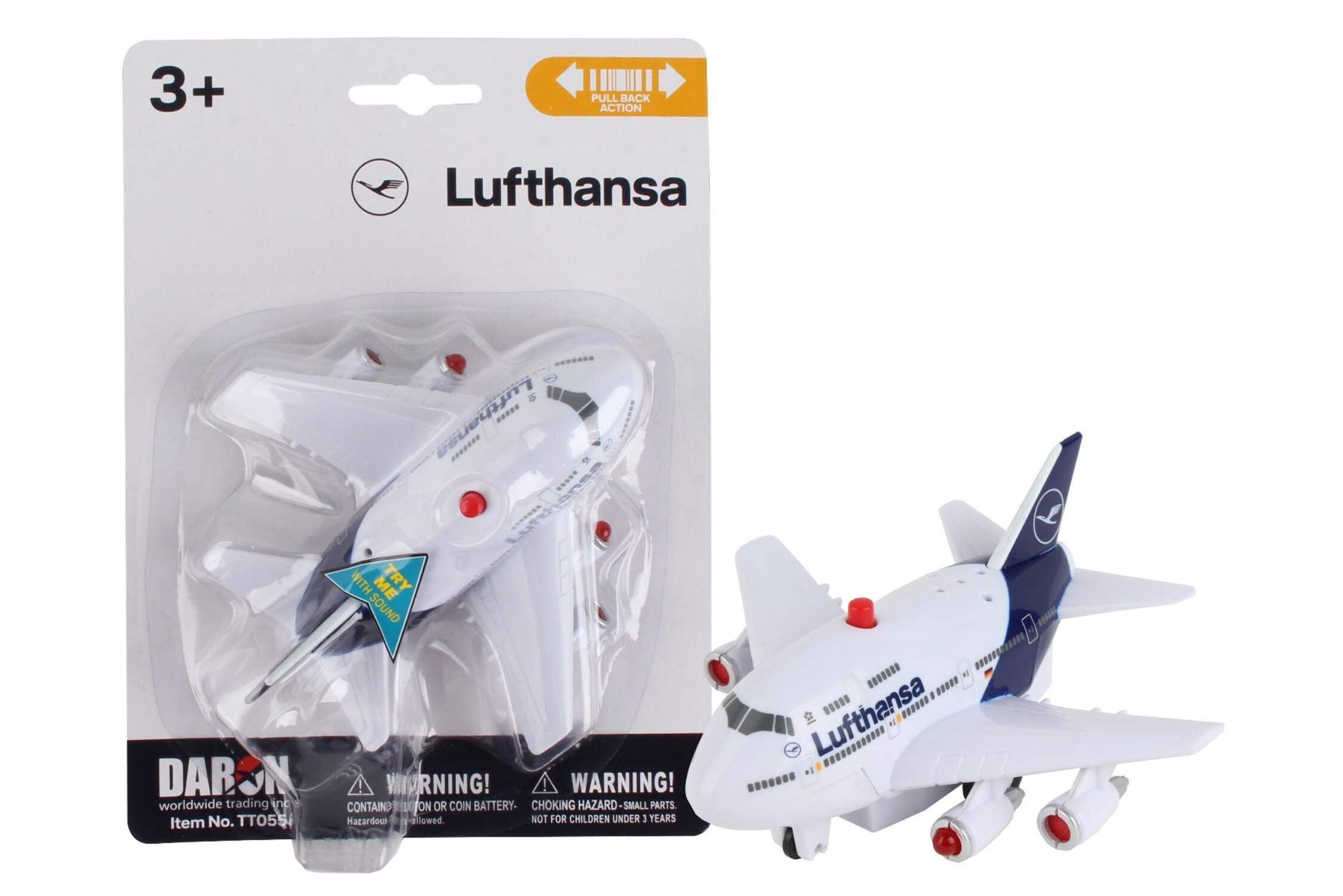 Daron TT055 Lufthansa Pullback with Light & Sound Aircraft Toy