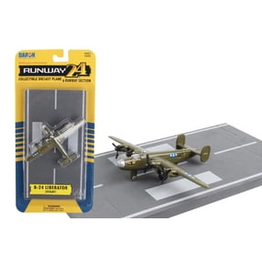 Consolidated B-24 Liberator Bomber Aircraft Olive Drab "US Army Air Force" w/Runway Section Diecast Model Airplane by Runway24