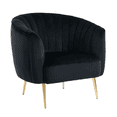 thumbnail image 1 of Darque Contemporary Flannelette Shell-Tufted Upholstered Chair, Black, 1 of 4