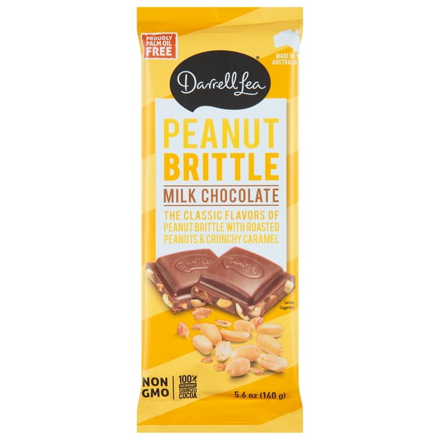 Darrell Lea - Bar Milk Chocolate Peanut Brittle - Case of 15 - 5.6 ...