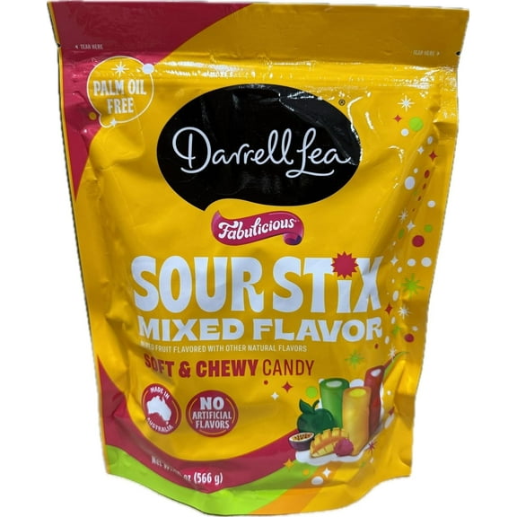 Darrell Lea Fabulicious Mixed Flavors Sour Candy Stix, 20oz (566g) |