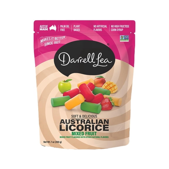 Darrell Lea Mixed Fruit Soft Australian Licorice 7 oz. 2 each Pack of 4
