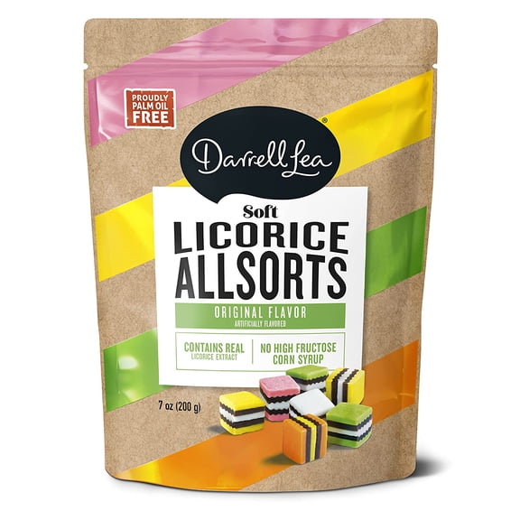 Darrell Lea Soft Australian Licorice Allsorts 7oz Bag - NON-GMO & NO HFCS - America's #1 Soft Eating Licorice Brand!