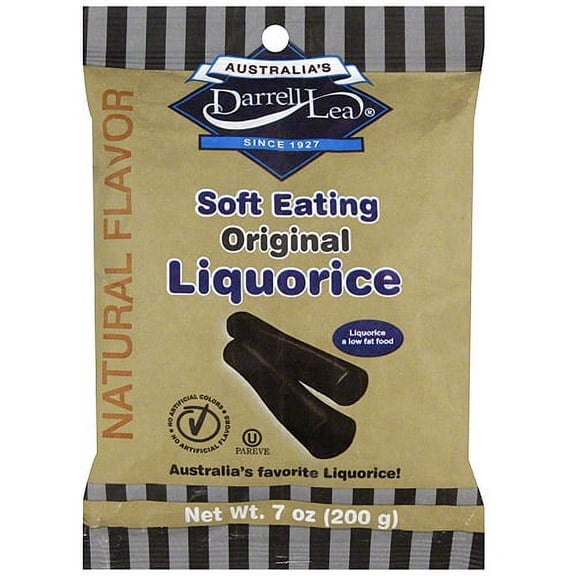 Darrell Lea Soft Eating Original Liquorice, 7 Oz (Pack Of 8)