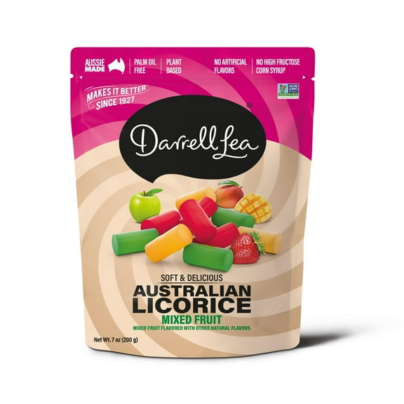 Darrell Lea Mixed Fruits Licorice Bites, 7 oz. Bag, Regular Size