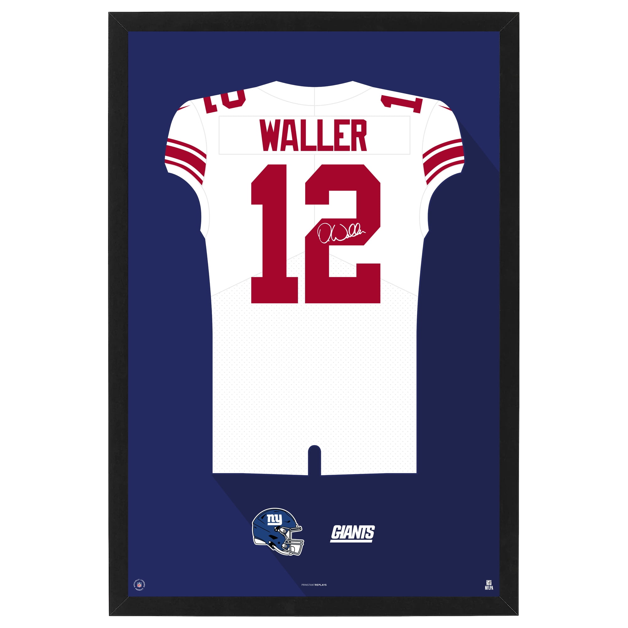 Darren Waller New York Giants Away Jersey Framed Art Print