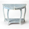thumbnail image 1 of Vivienne Bone Inlay Demilune Console Table in Sky Blue  3881319, 1 of 3