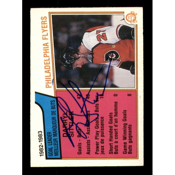 Darryl Sittler Autographed 1983-84 O-Pee-Chee Card #257 Philadelphia Flyers SKU #251984