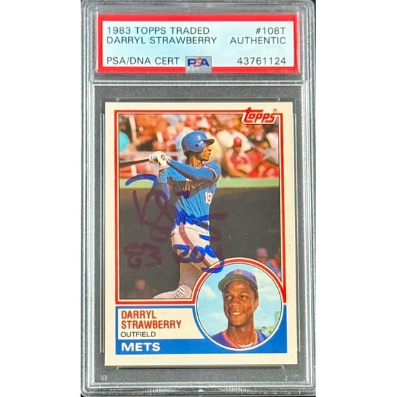 Darryl Strawberry 1983 Topps Traded #108T PSA/DNA Authentic 43761124