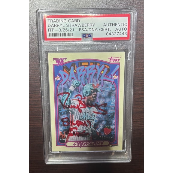 Darryl Strawberry Topps Project 70 Signed Baseball Card Authenticated PSA/DNA Auto Cert #84327443