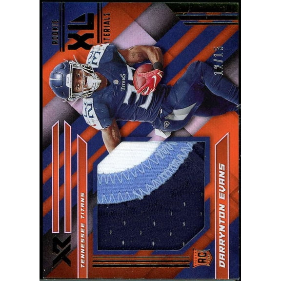 Darrynton Evans Rookie Card 2020 Panini XR Rookie Swatch Autograph White #34 /15